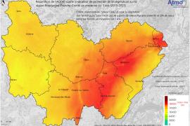 Ozone 2023 - AOT40 (sur 5 ans) (UE)