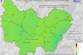 Particules fines PM10 2023 - Moyenne annuelle (UE)