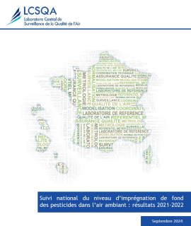 Suivi national du niveau d’imprégnation de fond des pesticides dans l’air ambiant : résultats 2021-2022